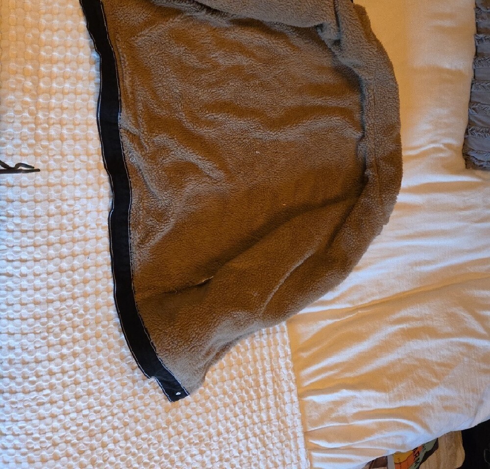 Black Denim Jacket with Sherpa Lining Xl - Picture 2 of 4
